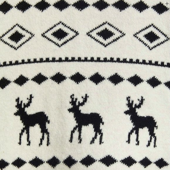 LOFT Fair Isle Reindeer Print Long Sleeve Pullover Sweater (NWT) - Picture 4 of 5